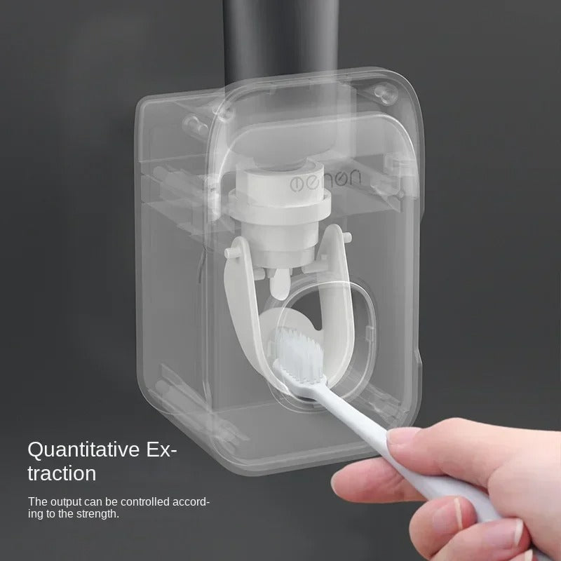 Automatic Toothpaste Dispenser With Toothbrush Holder Integration
