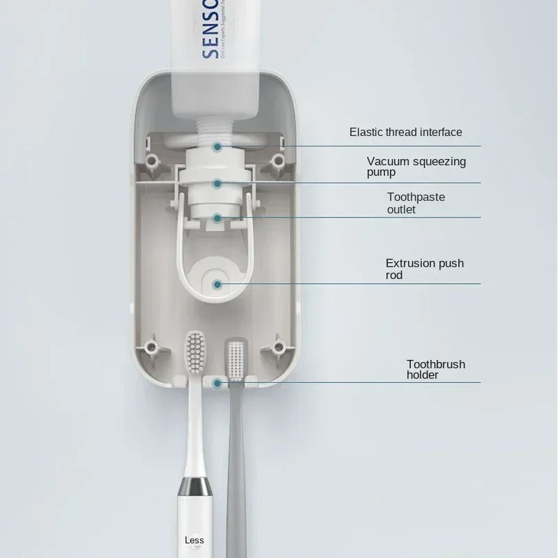 Automatic Toothpaste Dispenser With Toothbrush Holder Integration