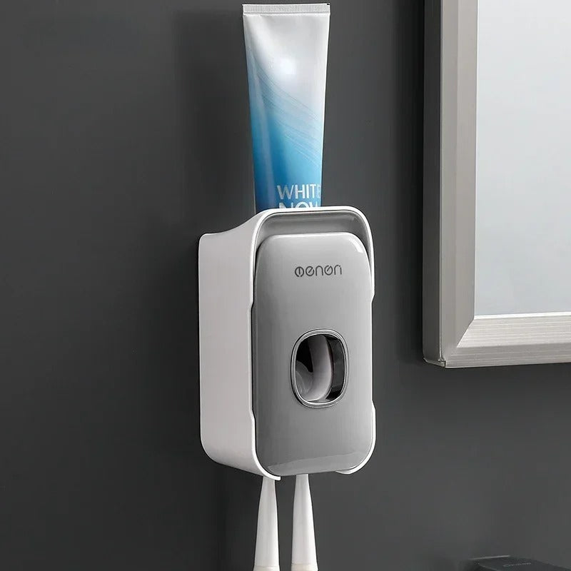 Automatic Toothpaste Dispenser With Toothbrush Holder Integration