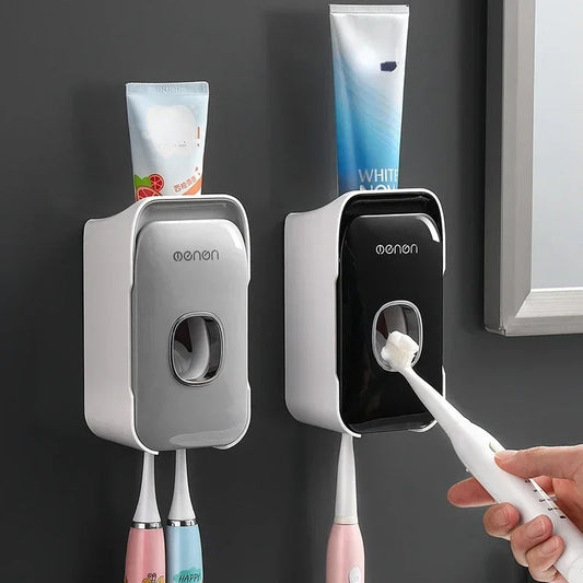 Automatic Toothpaste Dispenser With Toothbrush Holder Integration