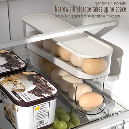 Auto-Rolling Egg Dispenser for Refrigerator – Space-Saving Organizer