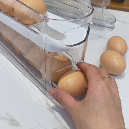 Auto-Rolling Egg Dispenser for Refrigerator – Space-Saving Organizer